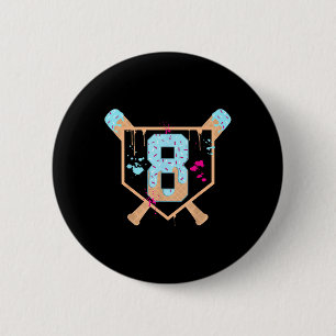 Baseball 8 Year Old Ice Cream Drip 8th Birthday Bo Button