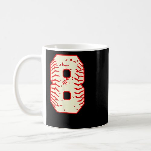 Baseball 8th Birthday 8 Years Old Boy Ball Number  Coffee Mug
