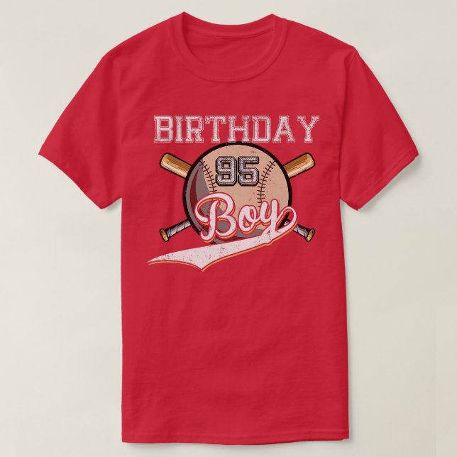 Baseball 95th Birthday Party 95 Years Old Baseball T-Shirt (Design Front)