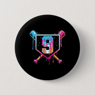 Baseball 9 Year Old Ice Cream Drip 9th Birthday Bo Button