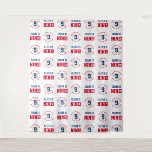 Baseball 9th Birthday Boys   Step Repeat Backdrop