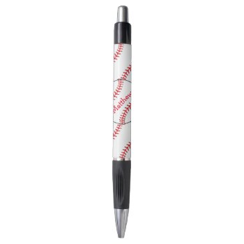 Baseball Abstract Rubber Grip Pen by Bebops at Zazzle