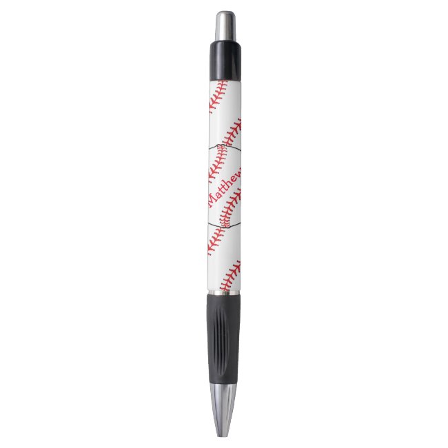 Baseball Abstract Rubber Grip Pen