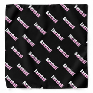 Baseball Abstract Swish - Girly Word Art Bandana