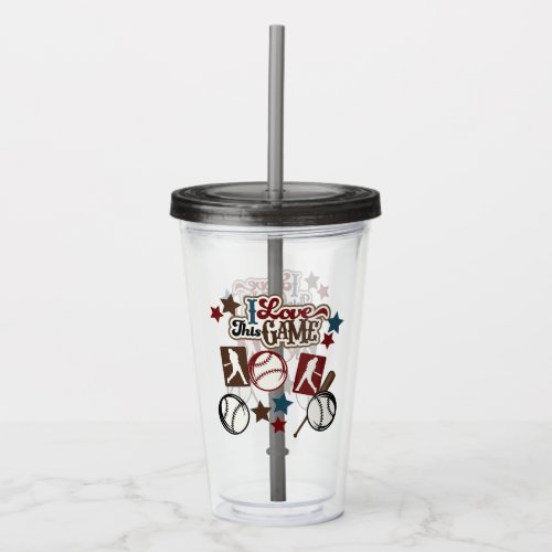 Baseball Acrylic Tumbler