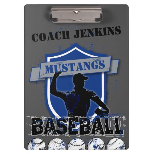 Baseball Add Your Own Name Clip Board