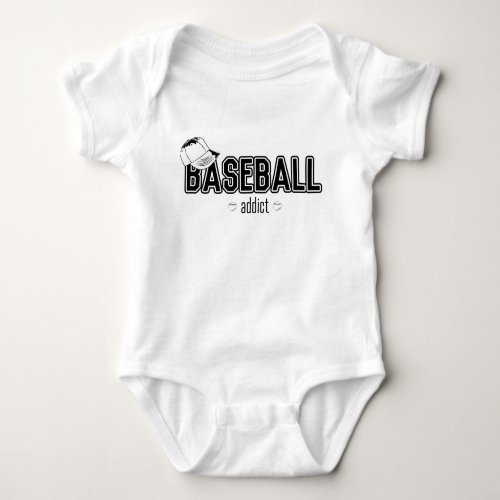 baseball addiction Sport USA American fan Baby Bodysuit
