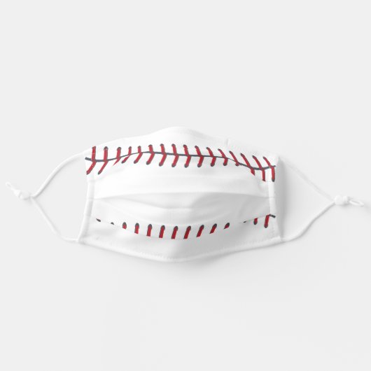 Baseball Adult Cloth Face Mask (Front, Unfolded)