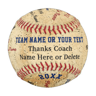 Baseball, ALL Player's Names Baseball Coach Gifts