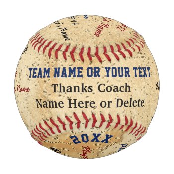 Baseball  All Player's Names Baseball Coach Gifts by YourSportsGifts at Zazzle