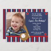 Baseball All Star Birthday Invitations (Front/Back)