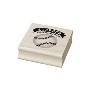 Baseball All-Star Rubber Stamp