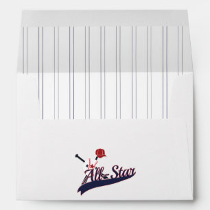 Baseball ALL-STAR Sports Custom Personalized Envelope