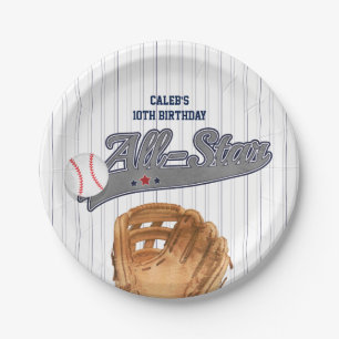 Baseball ALL-STAR Sports Custom Personalized Paper Plates