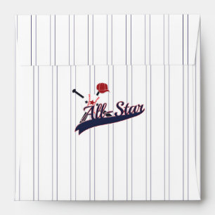 Baseball ALL-STAR Sports Party Invitation Envelope