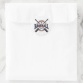 Baseball All Star Team Sport Birthday Party Classic Round Sticker (Bag)
