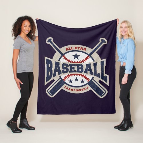 Baseball All Star Team Sport Sports Fleece Blanket