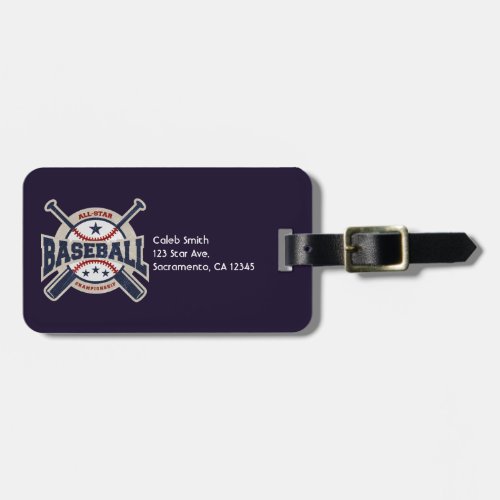 Baseball All Star Team Sport Sports Luggage Tag