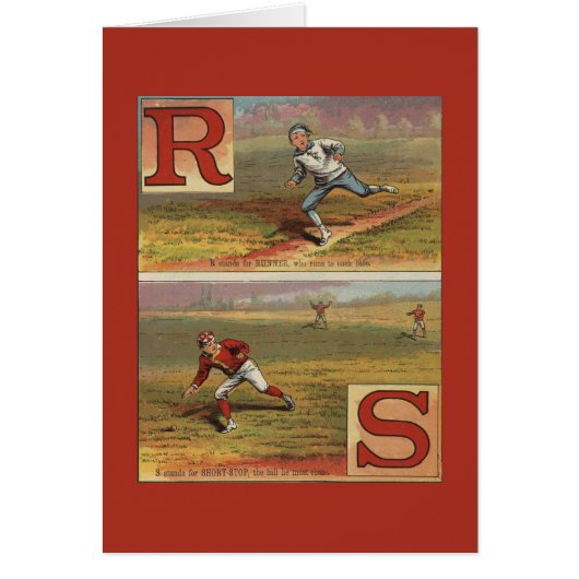 Baseball Alphabet R and S Cards (Front)