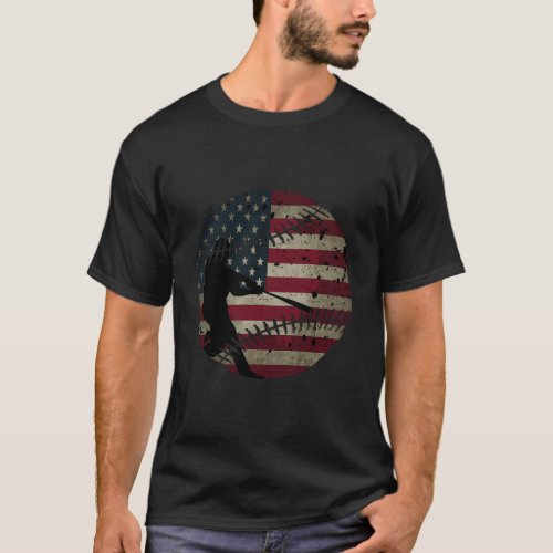 Baseball America Flag July Of 4Th T_Shirt