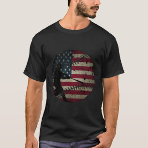 Baseball America Flag July Of 4Th T-Shirt