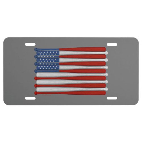 Baseball America USA License Plate