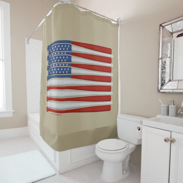 Baseball America (USA) Shower Curtain (In Situ)