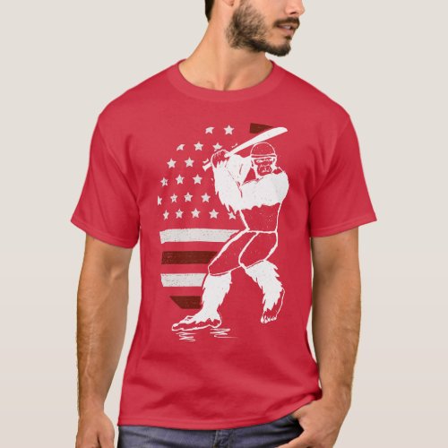 Baseball American Flag 1 T_Shirt