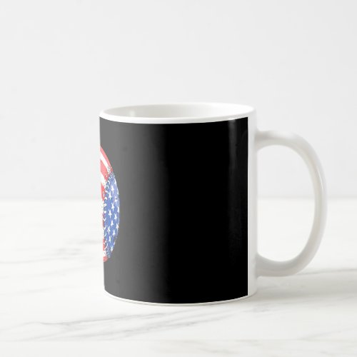 Baseball american flag 4th of july boys men retro coffee mug