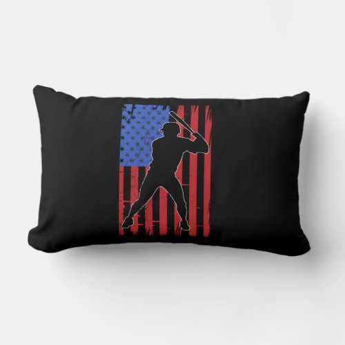 baseball_american_flag_4th_of_july lumbar pillow