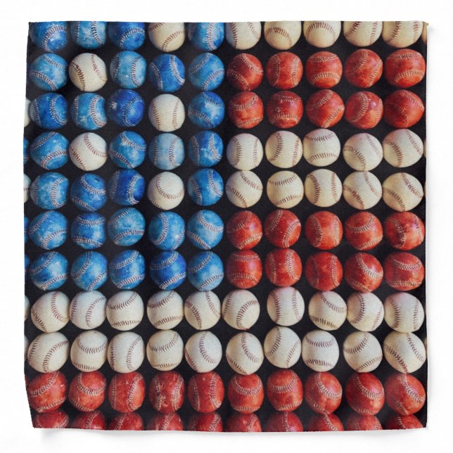 Baseball American Flag Bandana (Front)