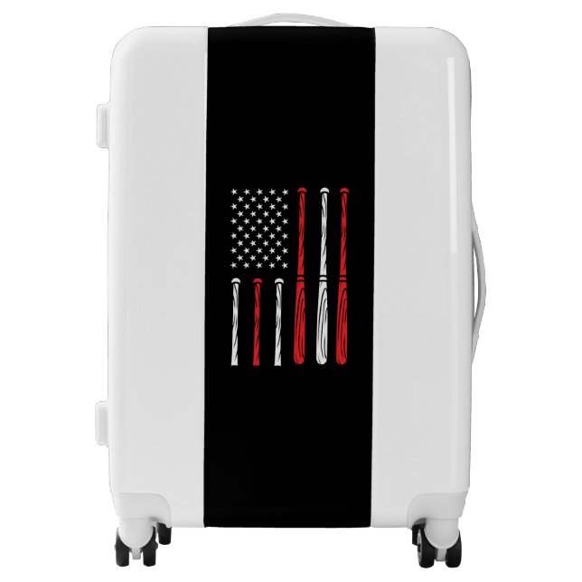 Baseball American Flag Luggage (Front)