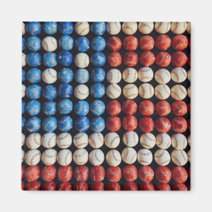 Baseball American Flag Magnet