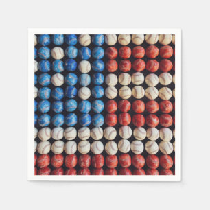 Baseball American Flag Napkins