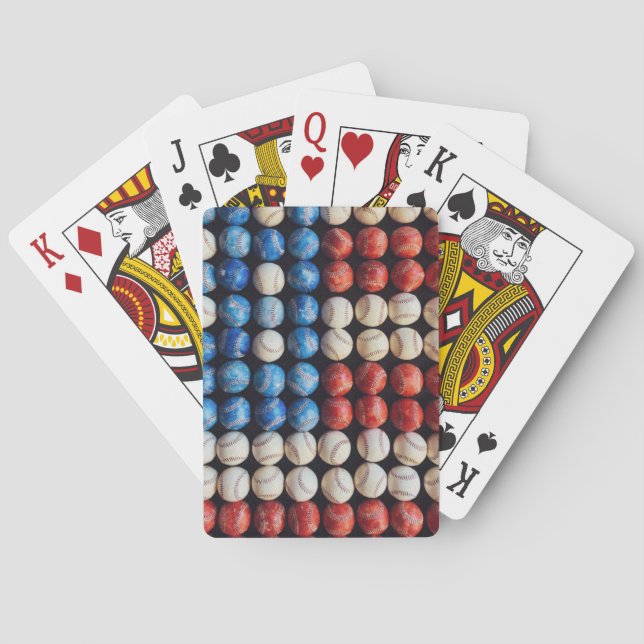 Baseball American Flag Poker Cards (Back)