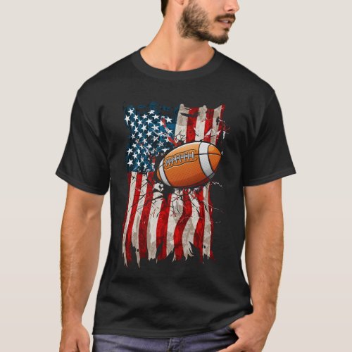 Baseball American Flag USA 4th Of July T_Shirt