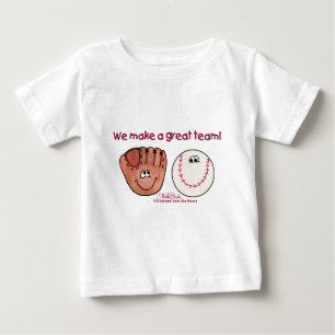 Baseball and Baseball Glove Team Baby T-Shirt