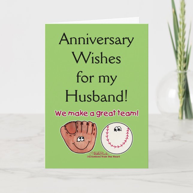 Baseball and Baseball Glove Team Card (Front)