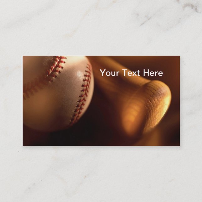 Baseball and Bat Business Cards (Front)