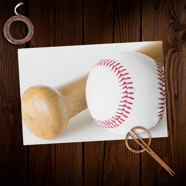 Baseball and Bat Close Up Photo Tissue Paper (Creator Uploaded)