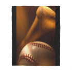 Baseball and Bat Fleece Blanket