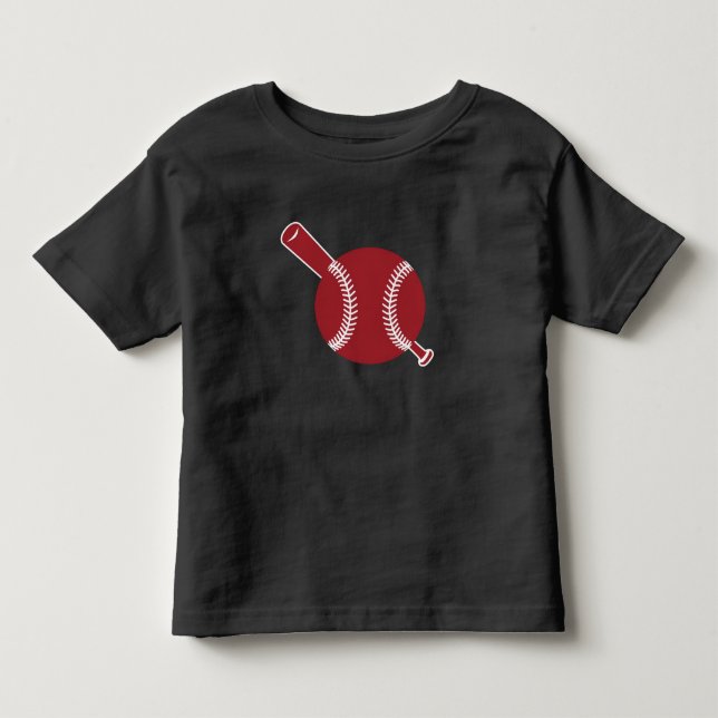 Baseball and Bat Icon Toddler T-shirt (Front)
