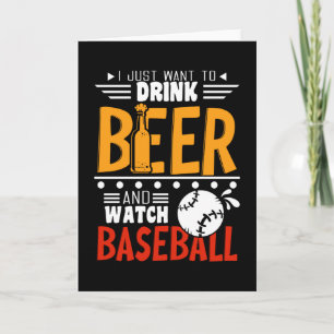 Baseball And Beer Card