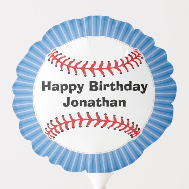 Baseball and Blue Starburst Balloon (Front)