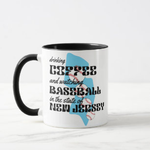 Baseball and Coffee in New Jersey Mug