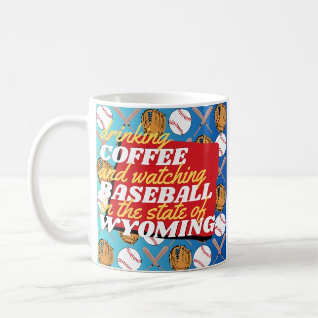 Baseball and Coffee in Wyoming  Mug (Left)