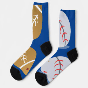 Baseball and Football Mix  Socks