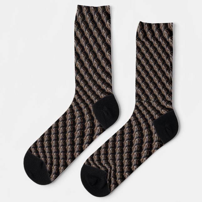 BASEBALL AND GLOVE PATTERN SOCKS (Left)