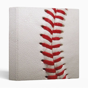 Baseball and Softball Red Stitching 3 Ring Binder