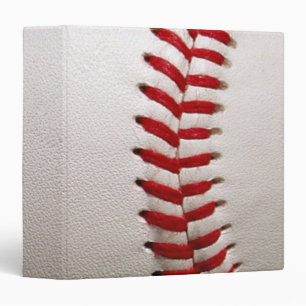 Baseball and Softball Red Stitching 3 Ring Binder